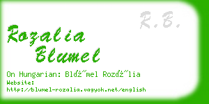 rozalia blumel business card